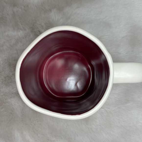 *NEW* Rae Dunn "SWEATER WEATHER" Mug, Burgundy  Interior *Never Used* - Picture 3 of 8